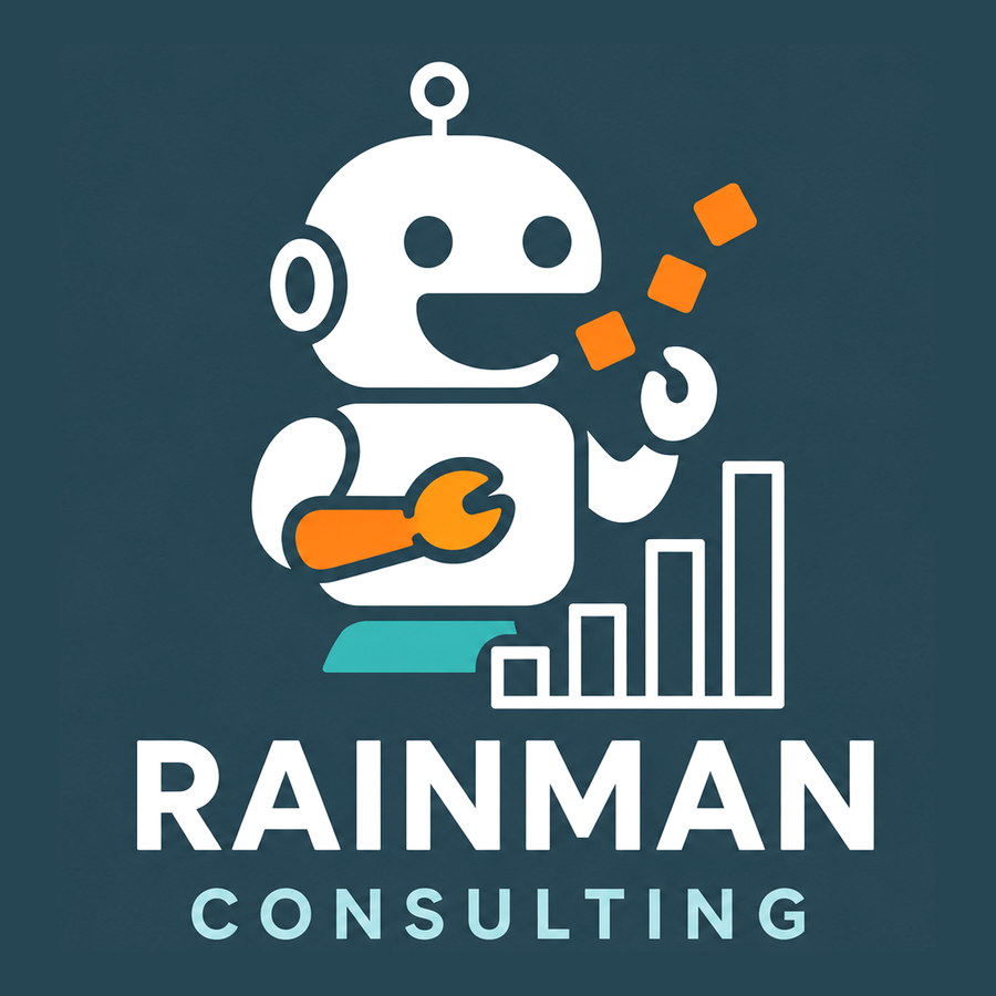 Rainman Consulting robot logo